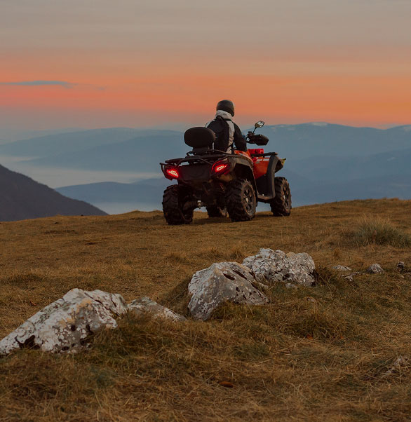 Person riding ATV